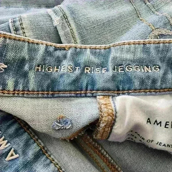 American Eagle Highest rise jegging distressed size 2 regular - Picture 8 of 9
